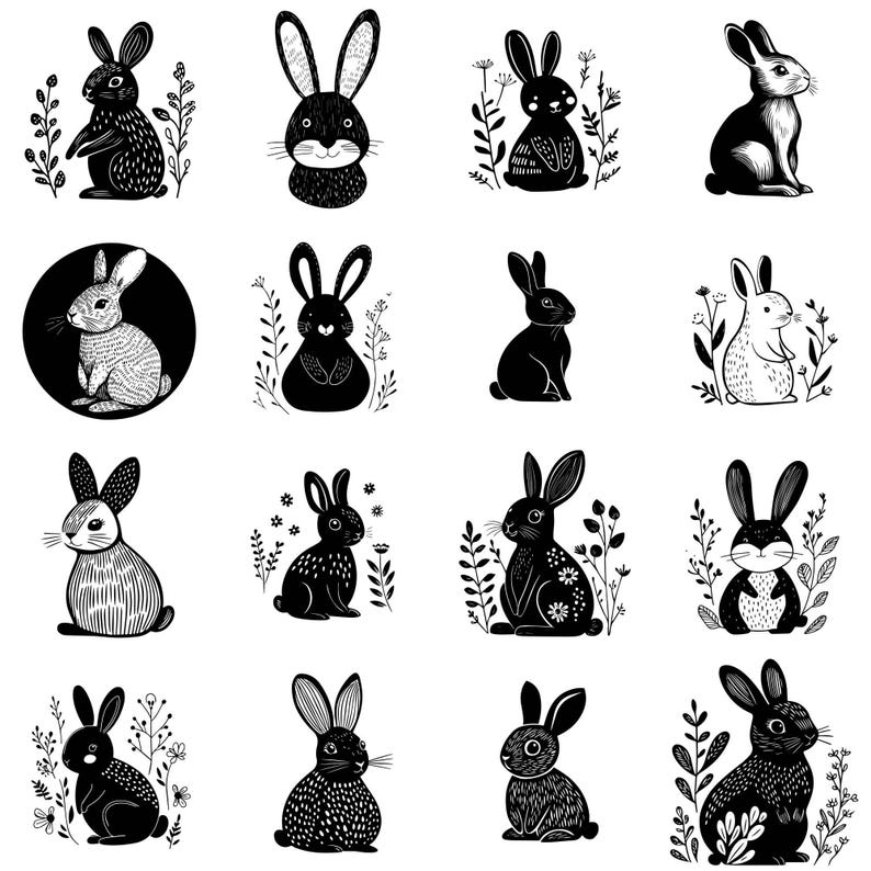 130 Whimsical Rabbit Eye Svg, Dxf, Eps, Ai, Pdf, Jpg, Png, Rabbit Dxf ...