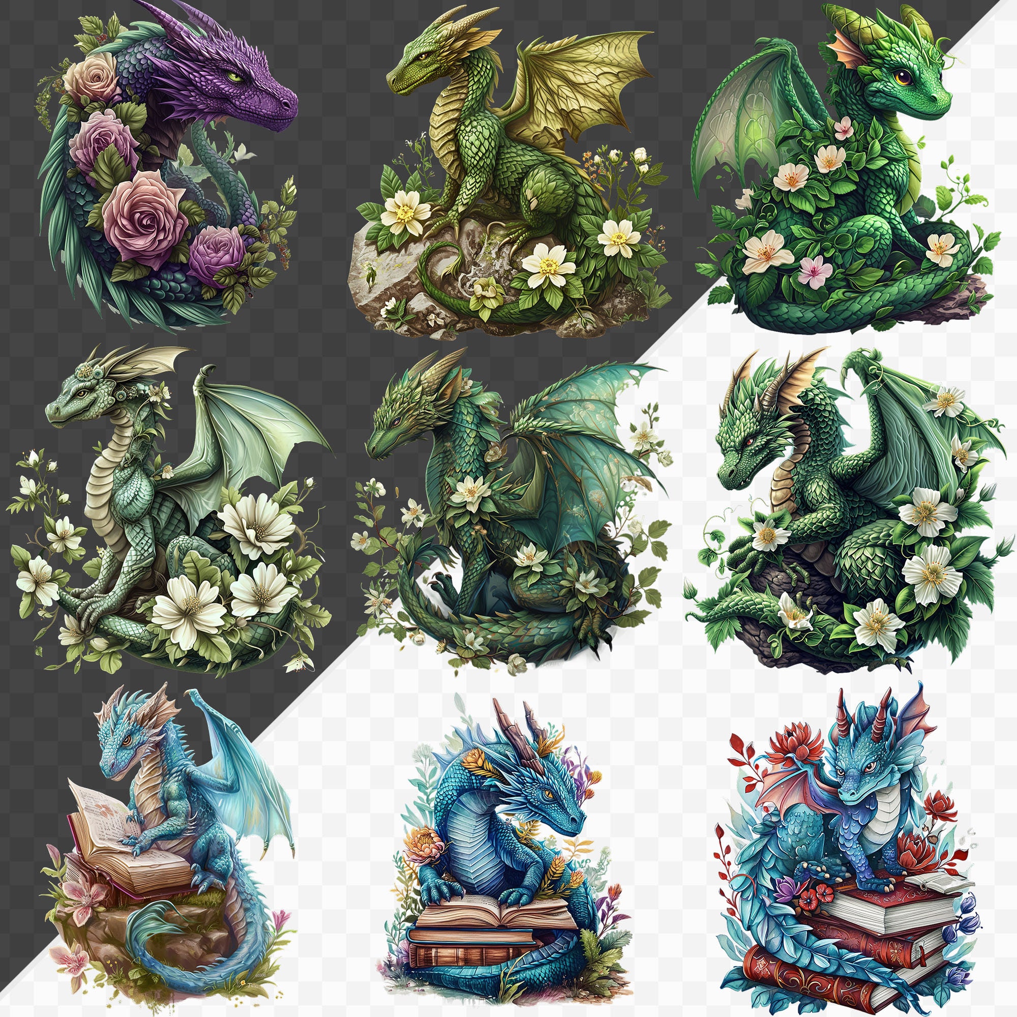 BIG BUND ドラゴンの水彩画クリップアート、ファンタジードラゴン PNG