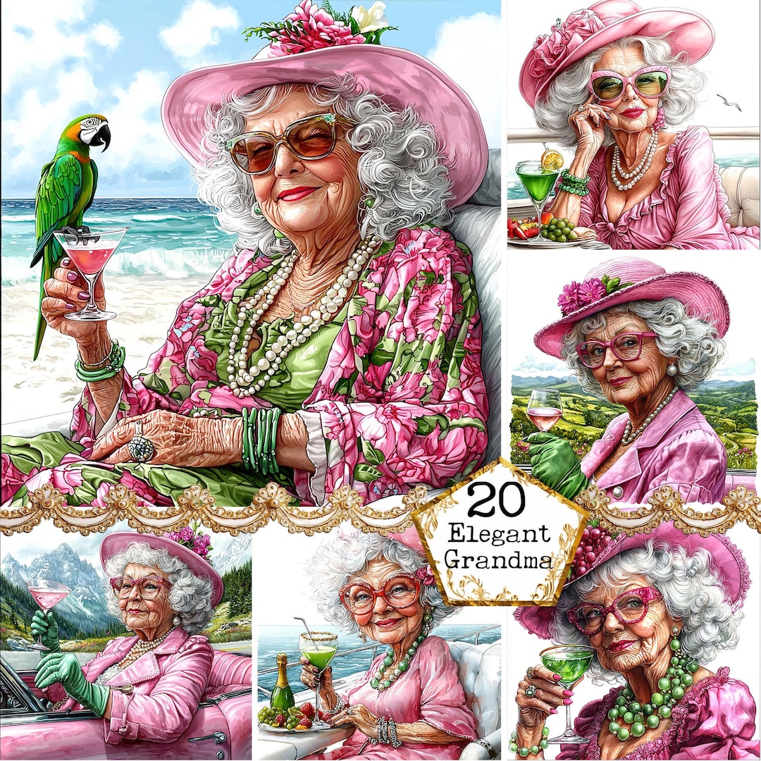 JPEG Watercolor Elegant Lady Drinking Coctail Clipart Bundle Summer ...