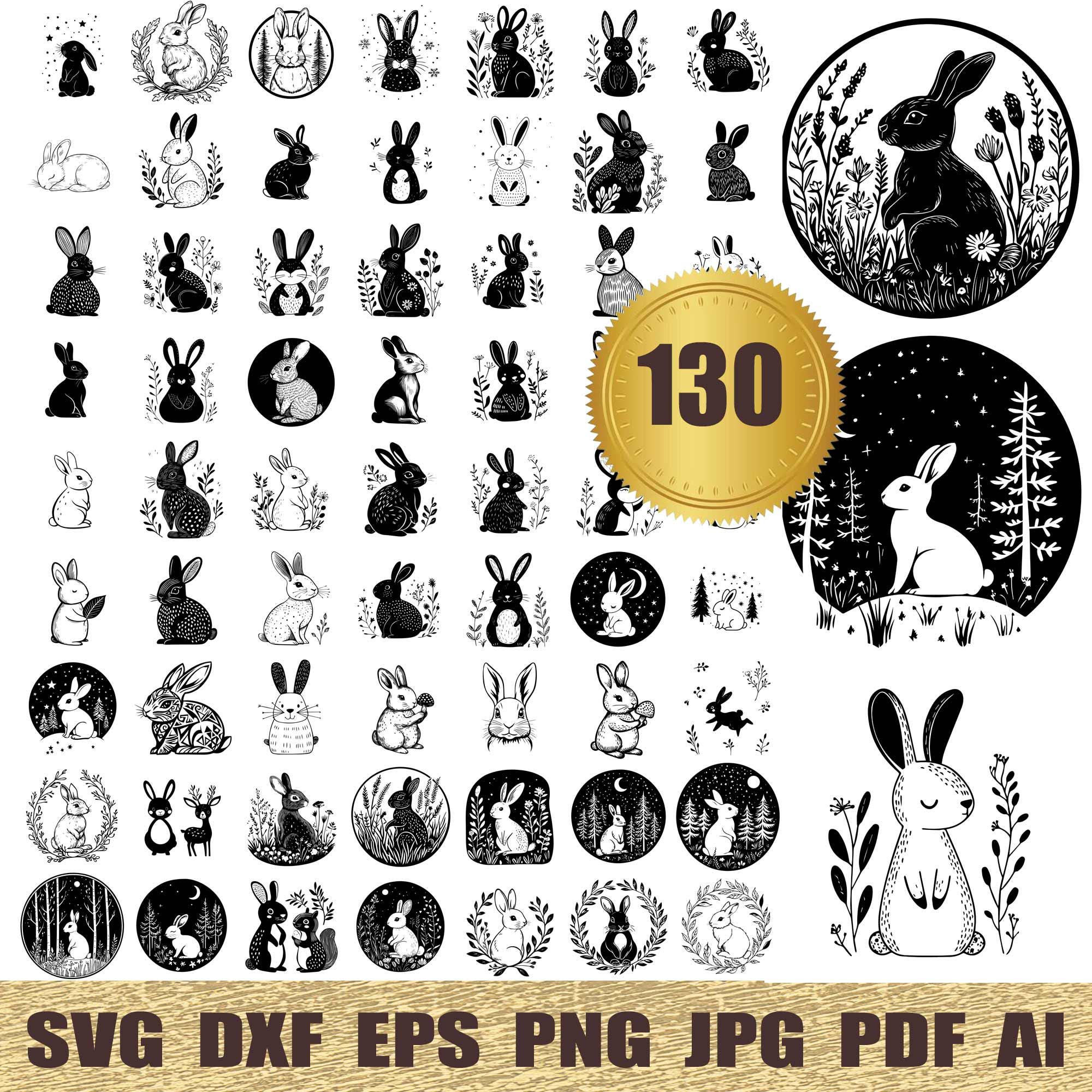 130 Whimsical Rabbit Eye Svg, Dxf, Eps, Ai, Pdf, Jpg, Png, Rabbit Dxf ...