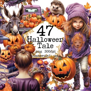 Grote Halloween bundel clipart, transparante PNG, pompoen, spookhuis, Raven, egel, scrapbook, ongewenste Journal, papier ambachten scrapbooking