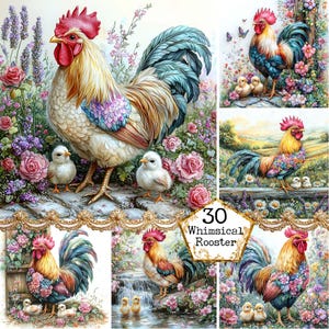 JPEG Shabby Chick Haan Graphics Floral Haan Illustratie Lente Clipart Chick Instant Download Paper Crafts Junk Journal Scrapbooking