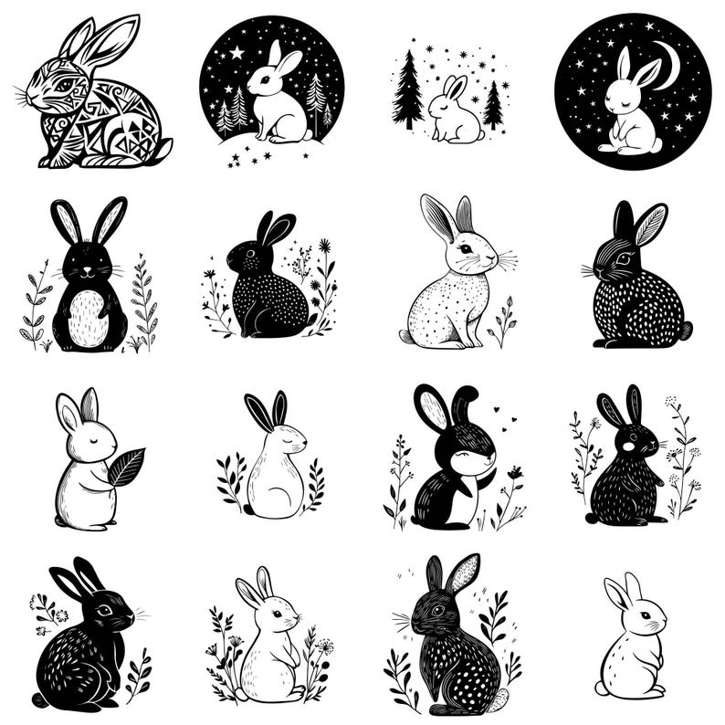 130 Whimsical Rabbit Eye Svg, Dxf, Eps, Ai, Pdf, Jpg, Png, Rabbit Dxf ...