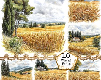 JPEG 小麦畑 クリップアート バンドル 農場 畑 クリップアート 土壌