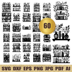 Books Svg Bundle Library svg Bookshelf Svg Books Clipart Books Cut Files For Cricut Books Vector Stack of books Svg Bookworm svg