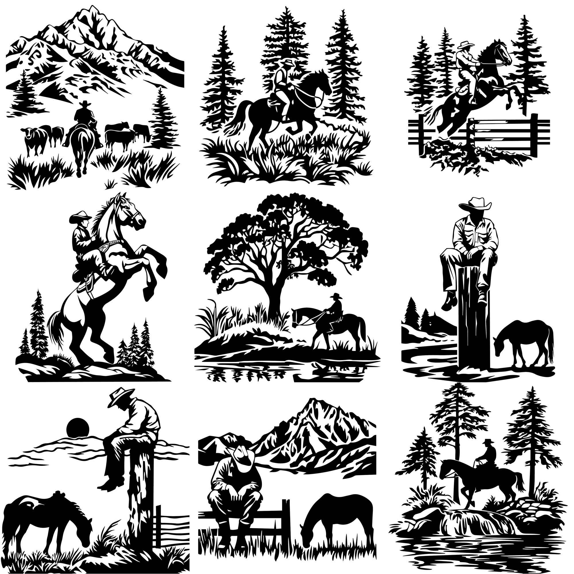 Roster Ranch Dxf File 50 Western Ranch Svg, Dxf, Eps, Ai, Pdf, Jpg, Png Western Svg, Cowgirl ...