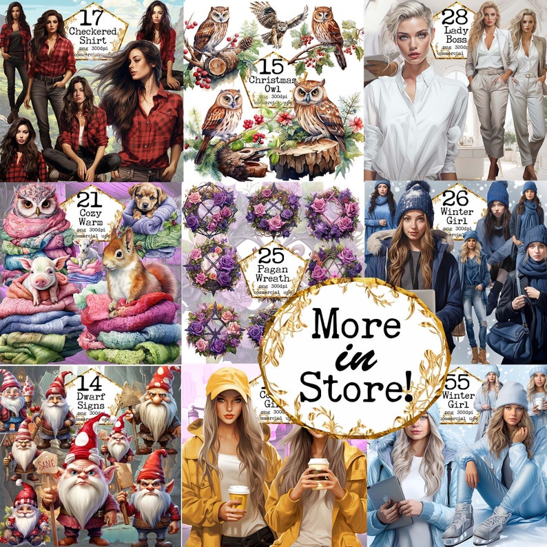 Spring Girl Clipart Bundle Floral Girl Cute Child Lily of the Valley