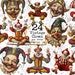 Vintage Clown Clipart Bundle Antique Circus Clipart Vintage Clipart ...