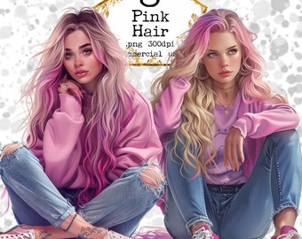Ripped Jeans Clipart Jeans PNG Urban Clipart Denim Fashion Girl Clipart City Girl Illustration Graffiti Girl Art Junk Journal Scrapbooking