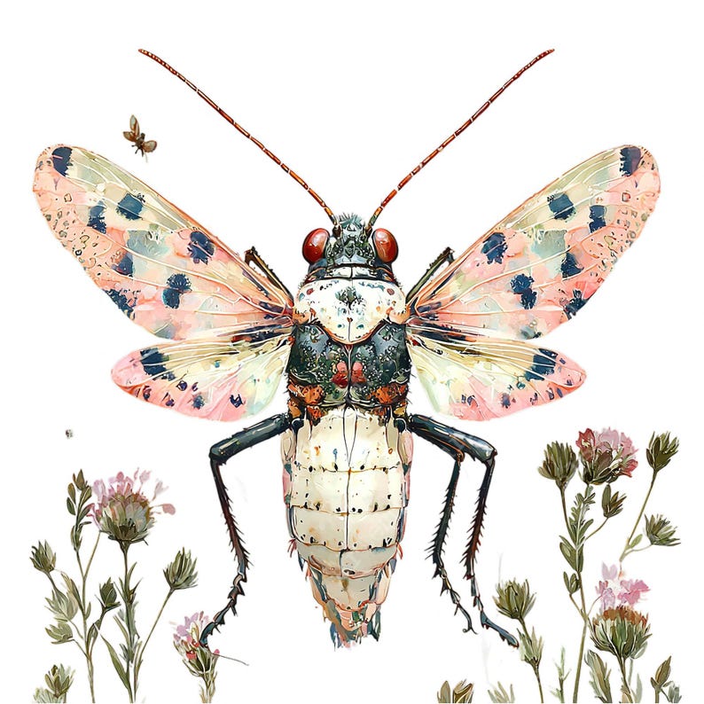 a drawing of a bug on a white background