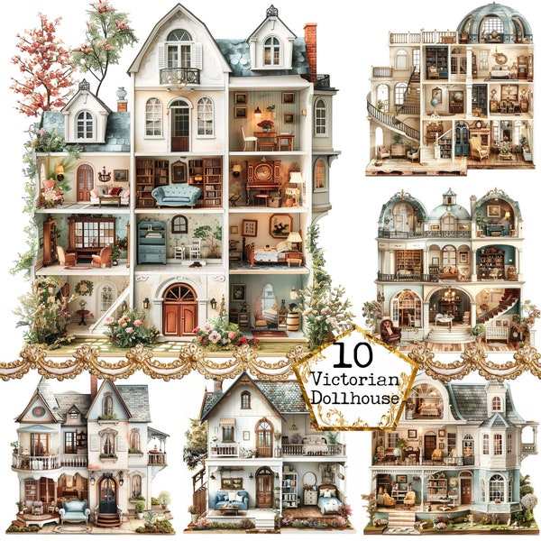 Victorian Dollhouse - Etsy