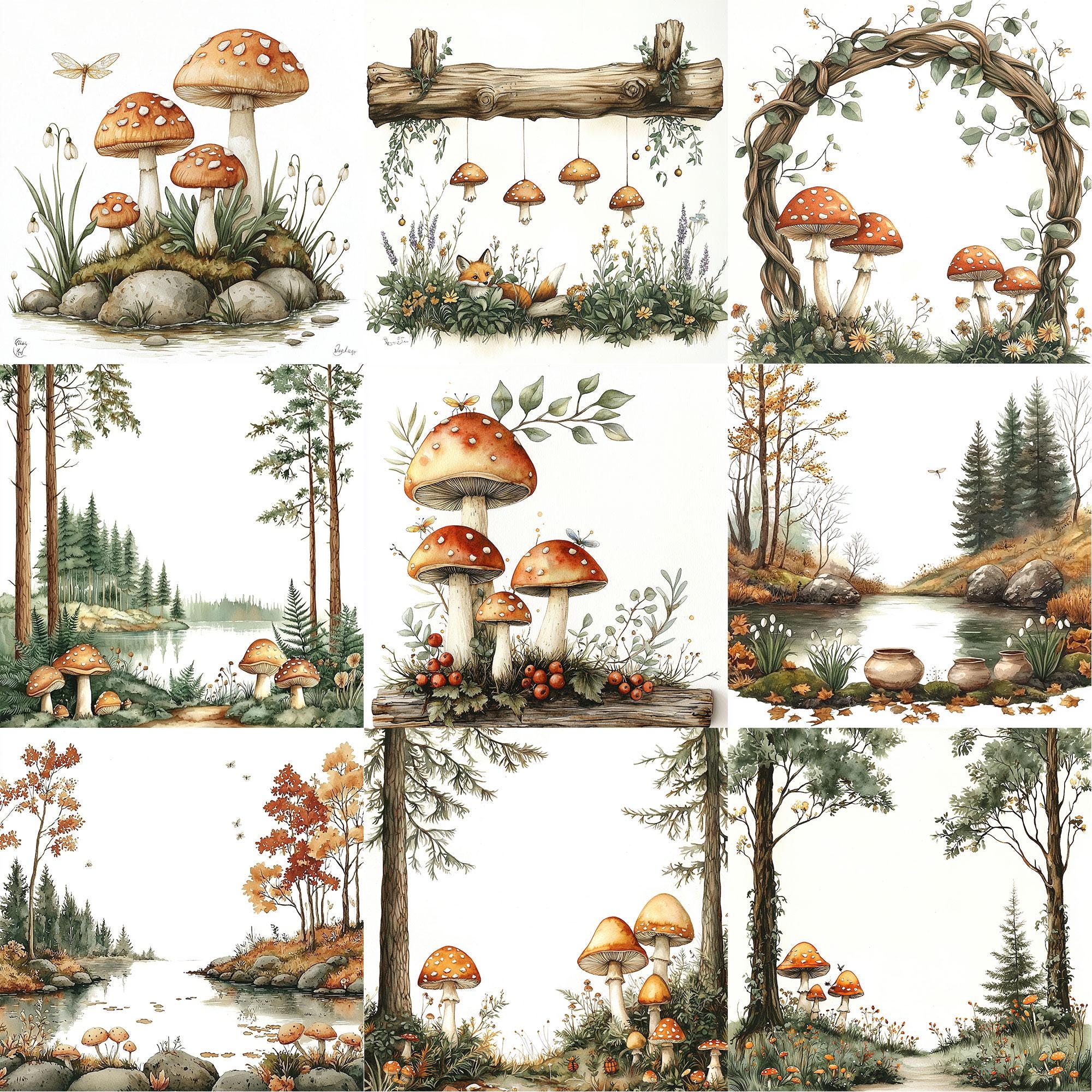 JPEG Watercolor Woodland Backgrounds Clipart Bundle Forest Background jpeg-watercolor-woodland-backgrounds-clipart-bundle-forest-background