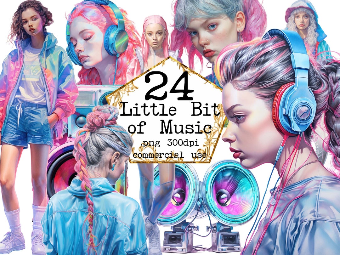 Headphones vibrant colors don't stop the music Sticker by Licensed AI art -  Pixels