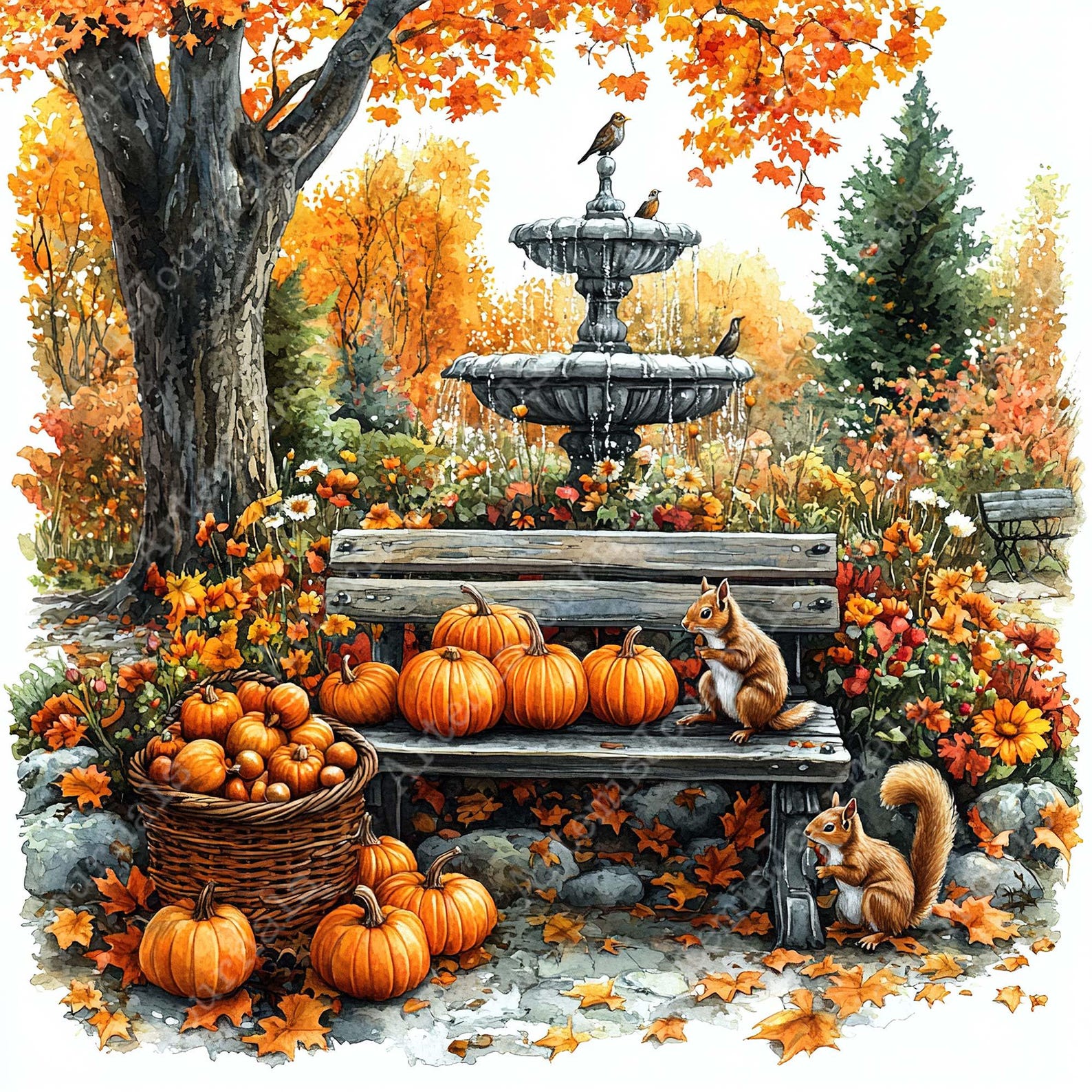 Jpeg Fall JPEG Fall Clipart - Watercolor Pumpkin Harvest Farm Halloween Autumn ...
