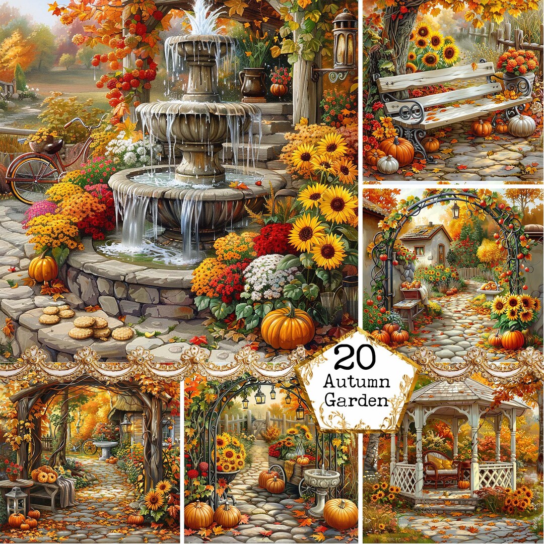 Jpeg Fall JPEG Fall Clipart - Watercolor Pumpkin Harvest Garden Halloween Autumn ...