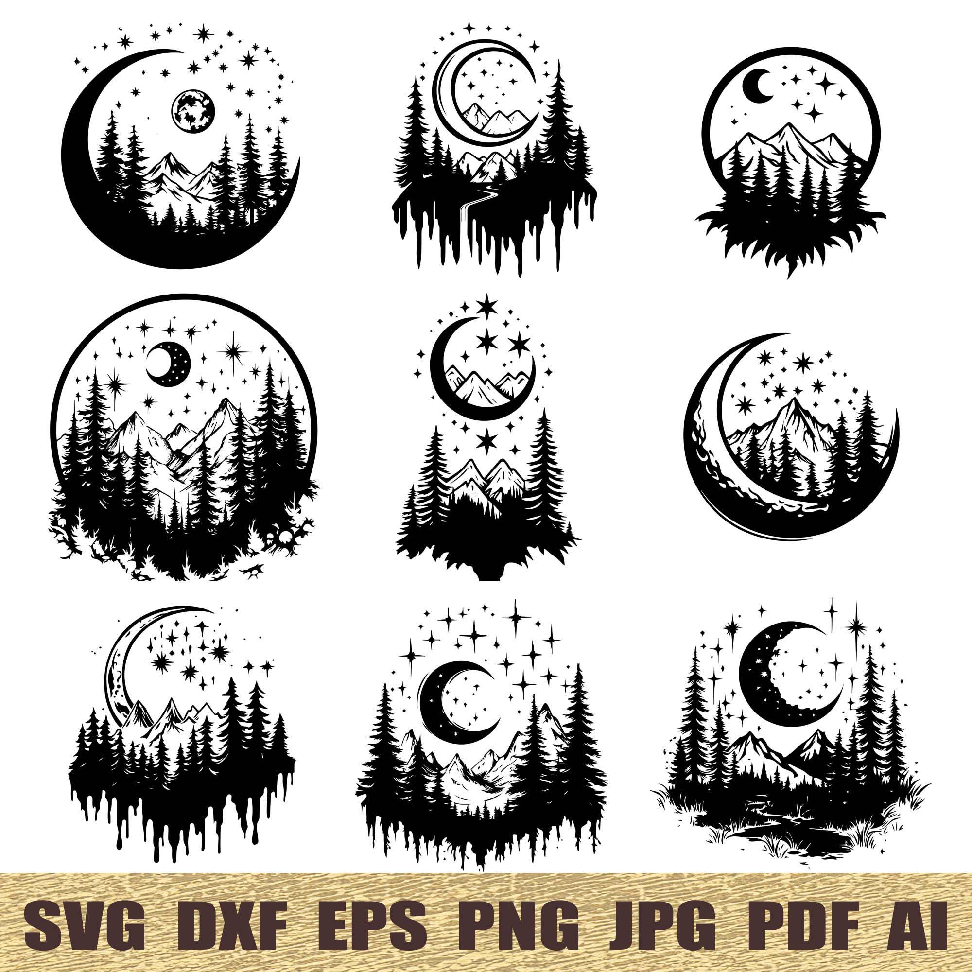 Deer Moon Svg - Etsy, image size:2000x2000