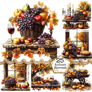 JPG Raccolta di Clipart Bundle Raccolta autunnale Clipart autunnale Clipart autunnale Download immediato Carta artigianale Giornale spazzatura Scrapbooking