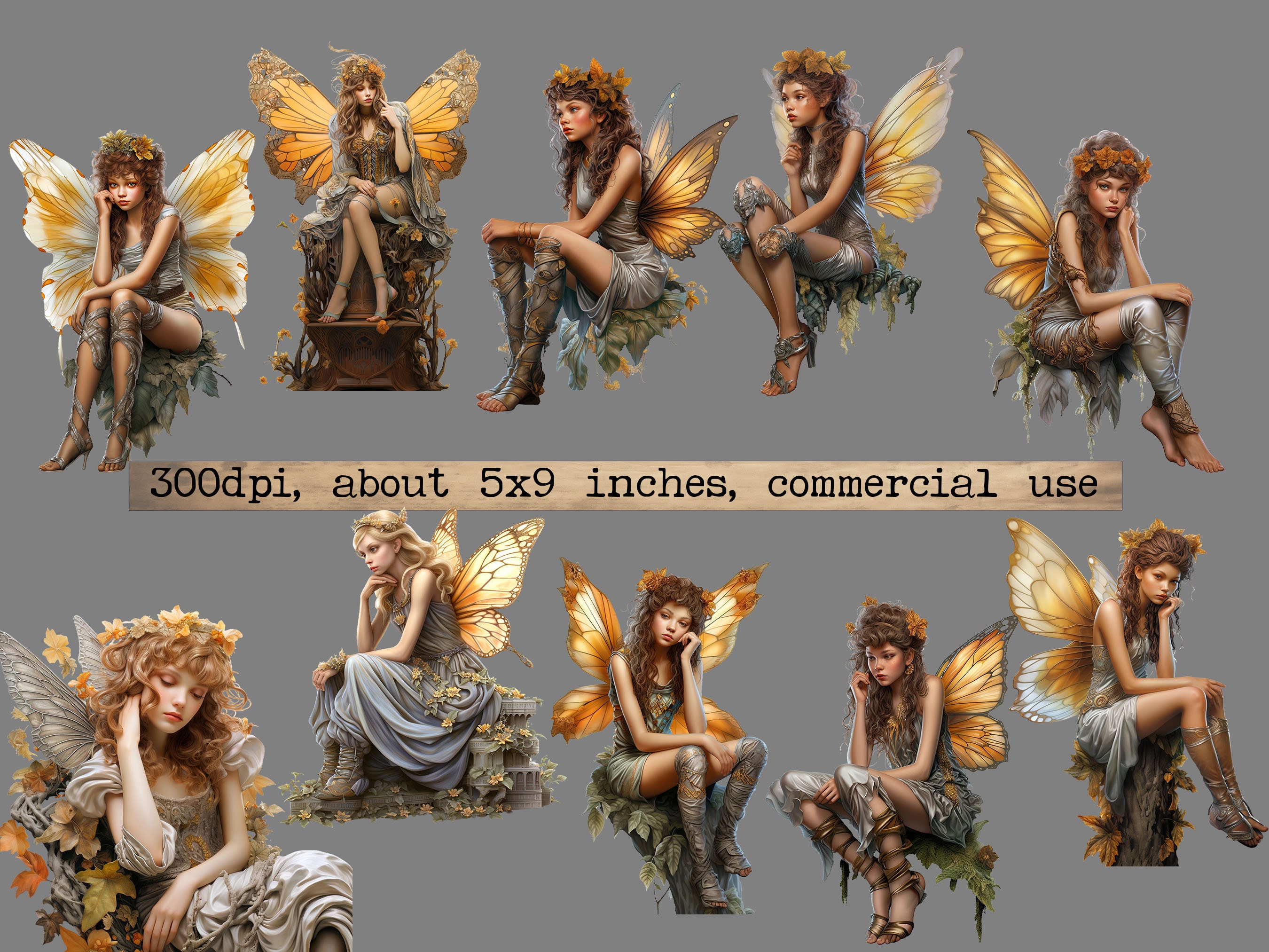 PNG Watercolor Fairy Clipart Bundle Magical Forest Clipart Elf Clipart ...