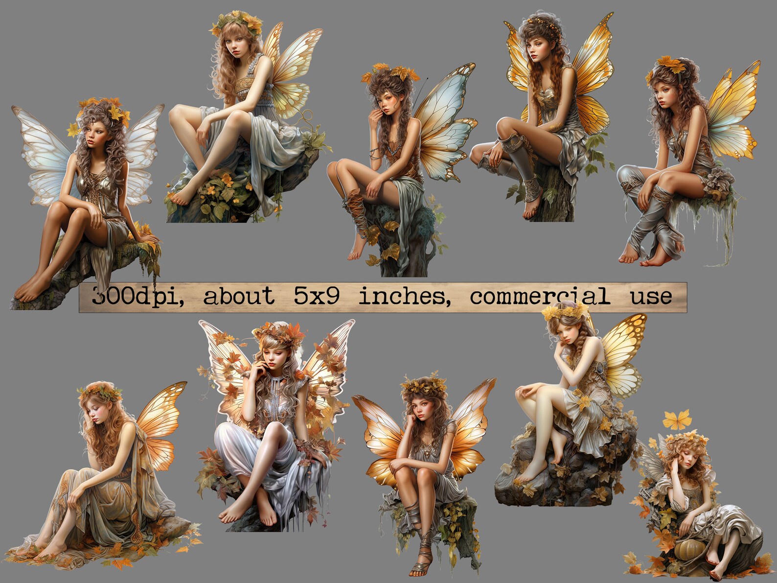 PNG Watercolor Fairy Clipart Bundle Magical Forest Clipart Elf Clipart ...