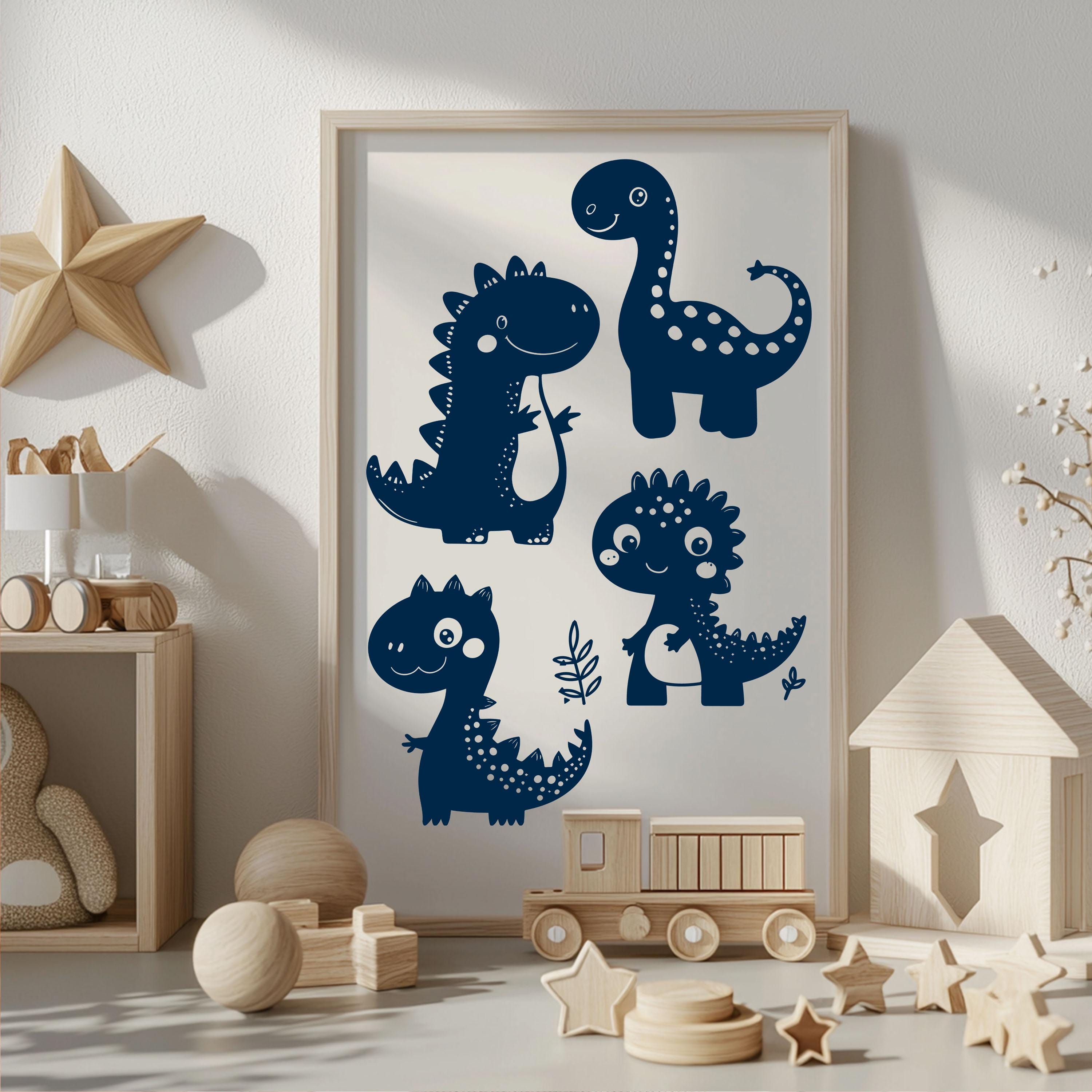 40 Cute Dinosaur SVG Bundle Wall Art Vector Files Laser Cut File Shapes ...