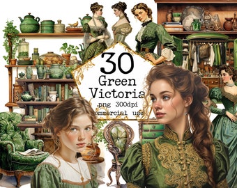 Clipart aquarelle vintage victorien PNG boudoir victorien PNG style de vie vintage Clipart scrapbooking journal indésirable papier artisanat Scrapbooking