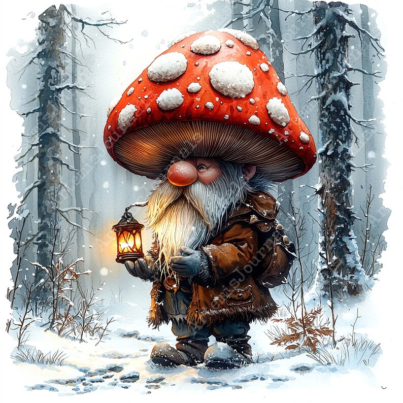 JPEG Watercolor Mushroom Gnome Clipart Bundle Toadstool Clipart Autumn jpeg-watercolor-mushroom-gnome-clipart-bundle-toadstool-clipart-autumn