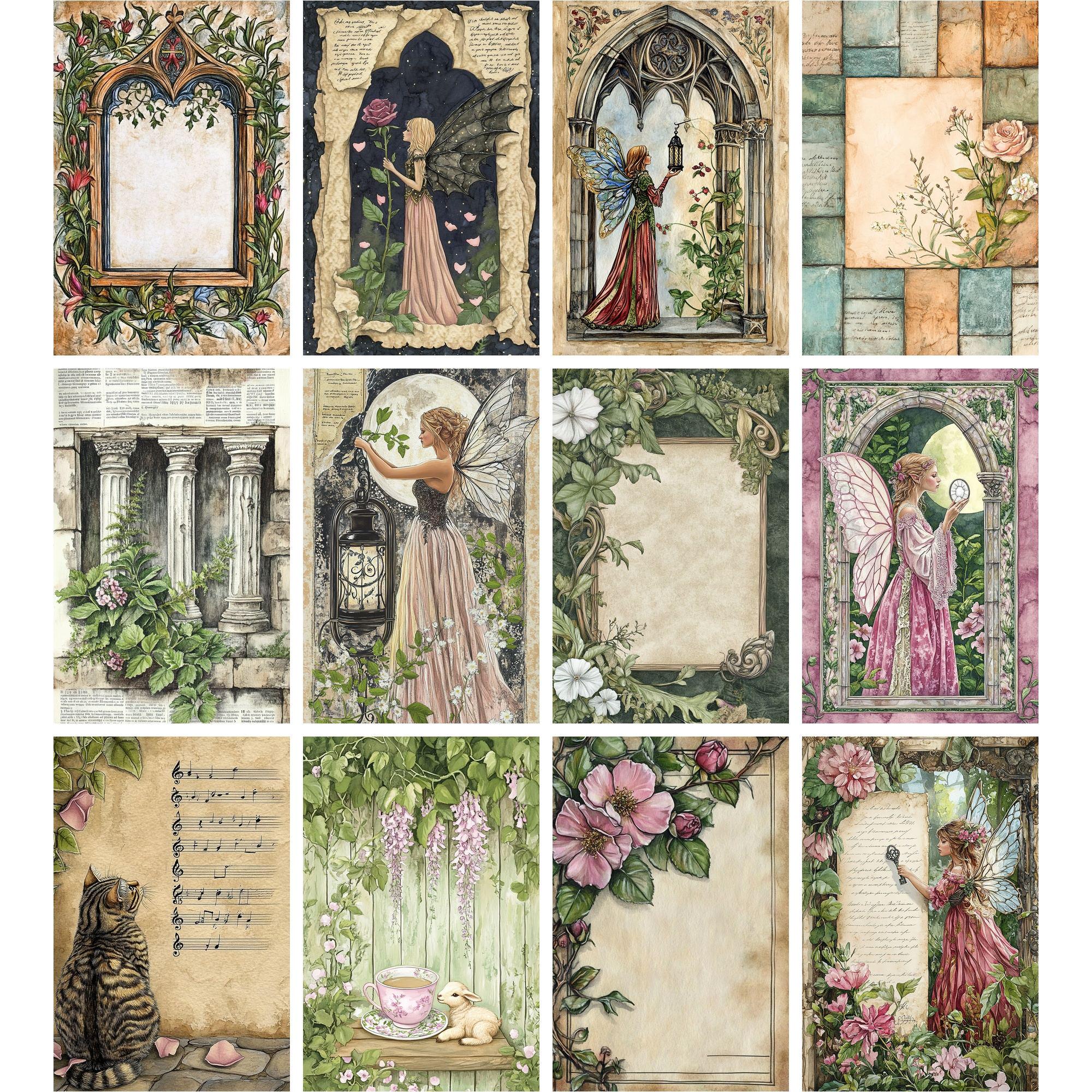 210 Vintage Fairy Junk Journal Kit, Enchanted Forest Printable Pages ...