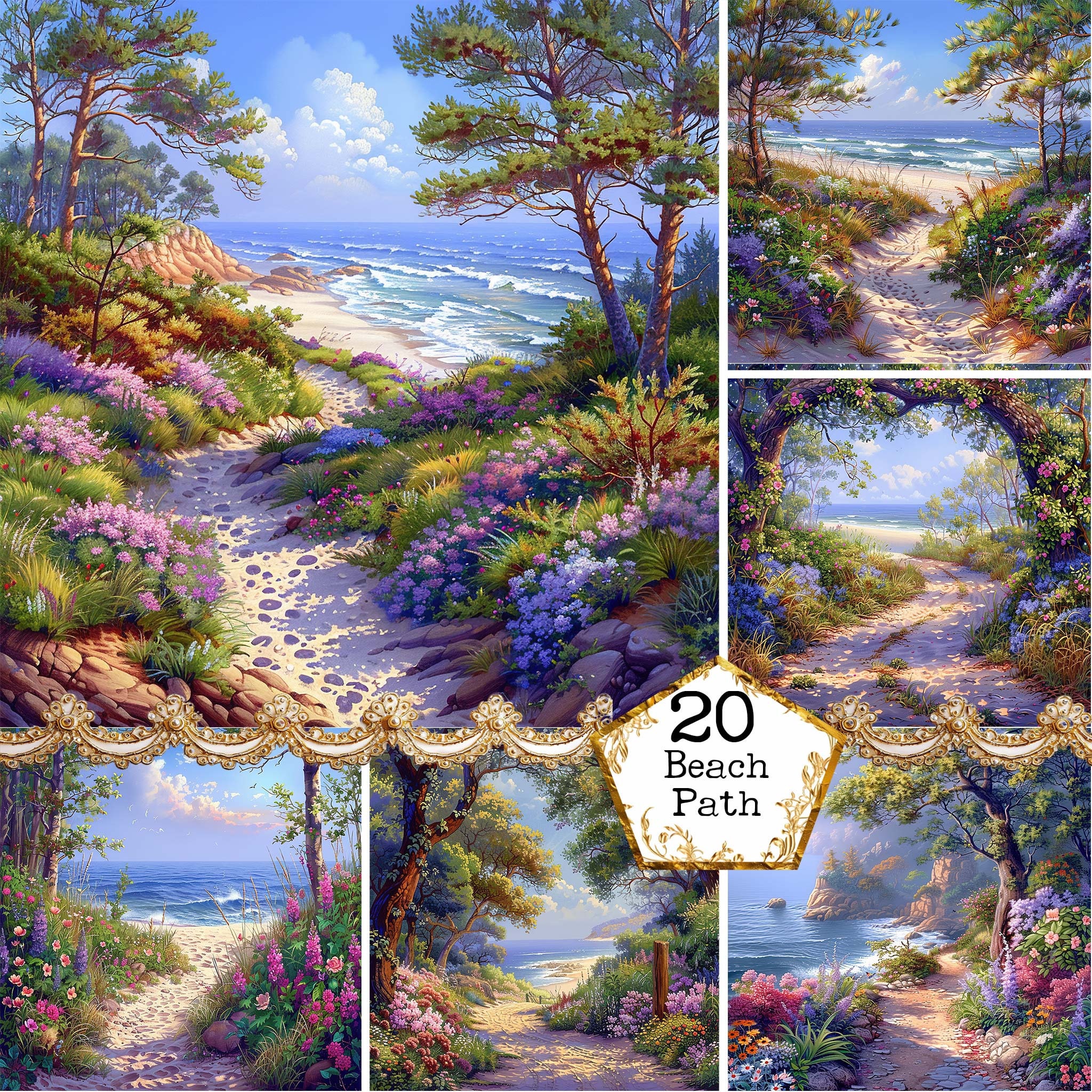 Collection Jpeg JPEG Seaside Charm: Path to the Beach Clipart Collection JPEG Wild ...