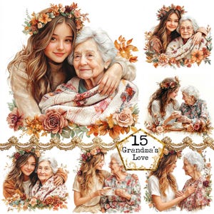 JPEG Aquarell Muttertag Clipart Bundle Liebe Clipart Beste Mama Geschenk Kommerzielle Nutzung Sofort Download Papier Handwerk Junk Journal Scrapbooking
