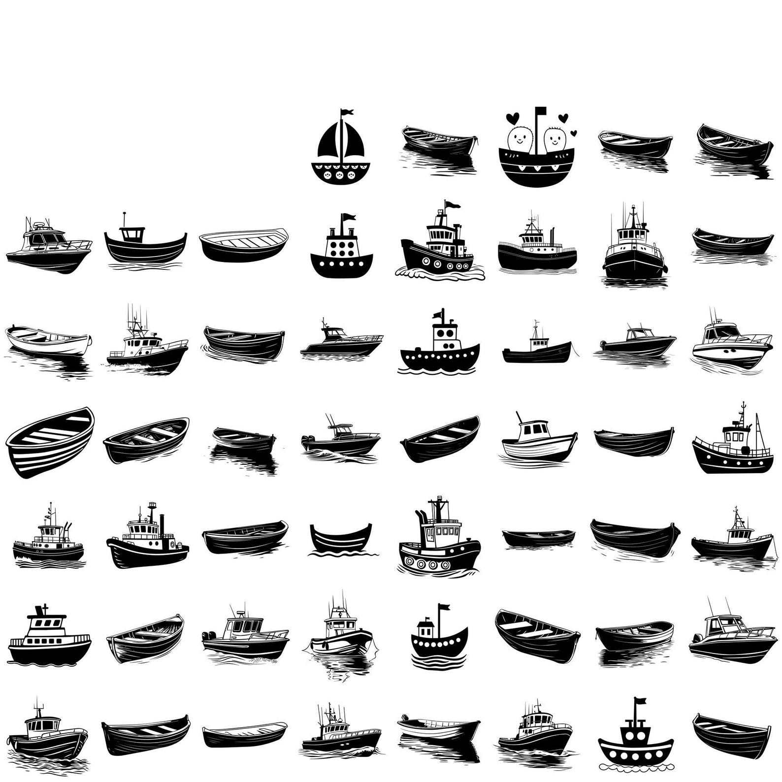 430 Boat Svg Bundle Ship Svg Bass Boat Svg Sailboat Svg Pontoon Boat ...