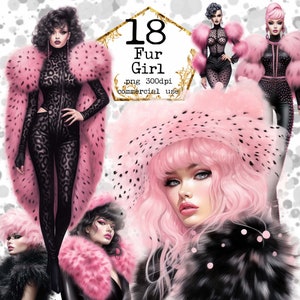 PNG aquarela menina e pele moda clipart menina com roupas de inverno clipart pacote download instantâneo imagens digital efêmera lixo diário