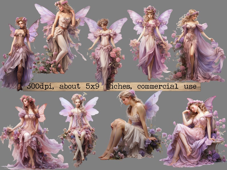 PNG Watercolor Fairy Clipart Bundle Forest Fairy PNG Forest Elf Clipart ...