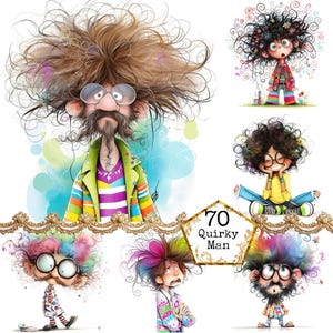 JPEG eigenzinnige man clipart bundel grillige man stedelijke man met baard grappige kerel clipart instant download papier ambachten ongewenste dagboek scrapbooking