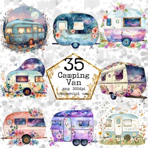 PNG acuarela Camping Clipart Digital Graphics descarga instantánea uso comercial Descarga instantánea Paper Crafts Junk Journal Scrapbooking