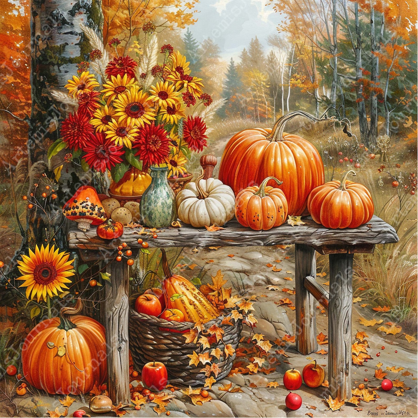 Jpeg Fall JPEG JPEG Fall Clipart - Watercolor Pumpkin Harvest Farm Halloween ...
