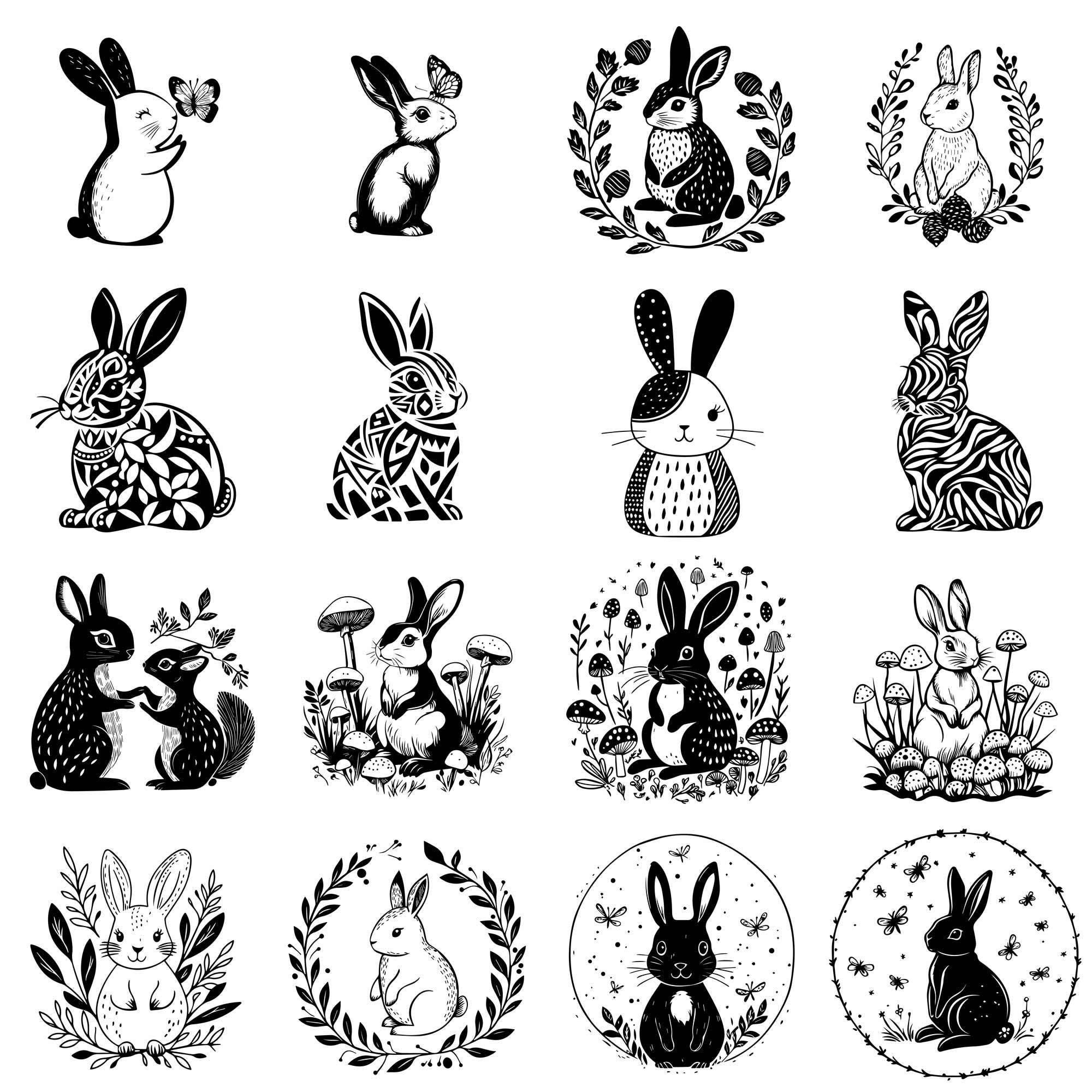 130 Whimsical Rabbit Eye Svg, Dxf, Eps, Ai, Pdf, Jpg, Png, Rabbit Dxf ...