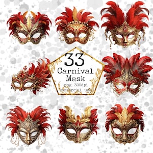 Karneval Maske Clipart PNG Maskerade Masken Clipart Karneval Maske ClipArt Karneval Grafiken venezianische Maske Kostüm-Party kommerzielle Nutzung