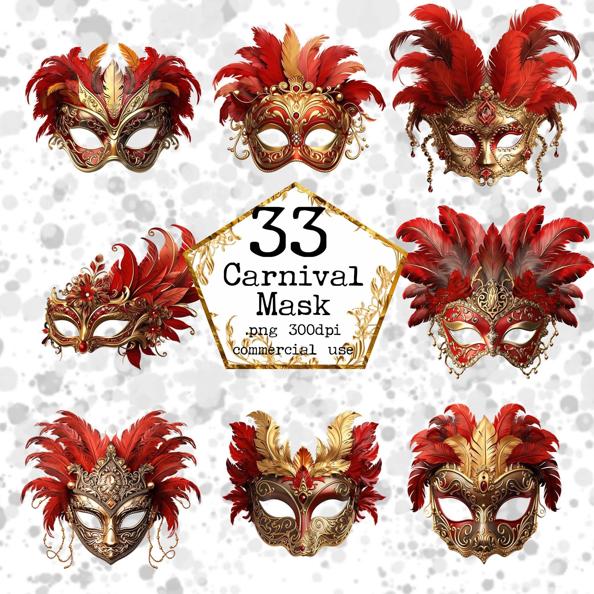 Carnaval masker clipart PNG Masquerade maskers clipart Mardi Gras masker clip art carnaval graphics Venetiaans masker kostuum partij commercieel gebruik