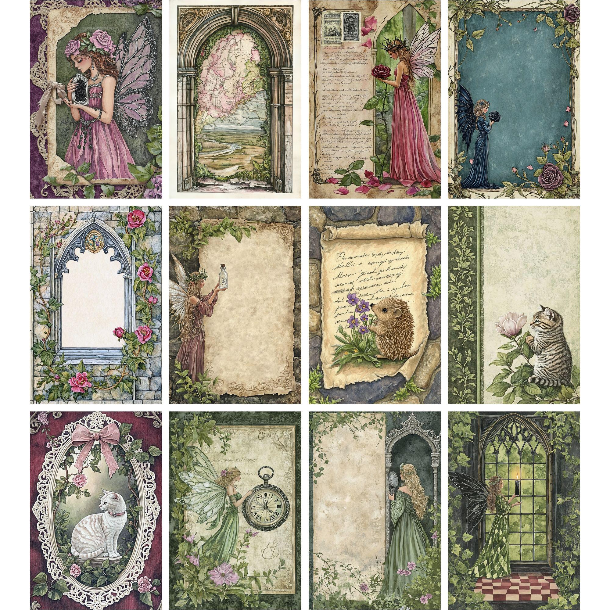 210 Vintage Fairy Junk Journal Kit, Enchanted Forest Printable Pages ...