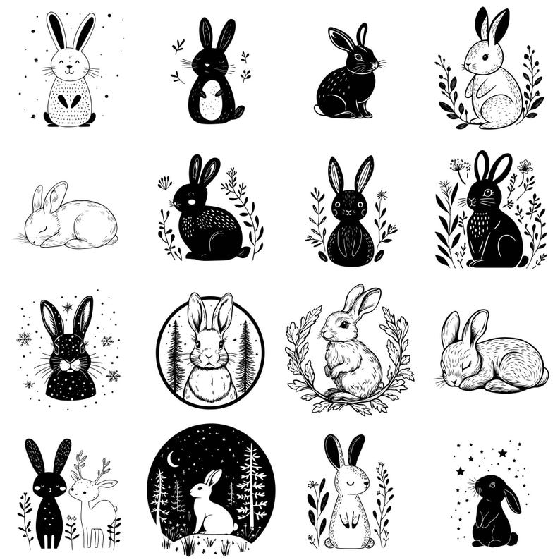 130 Whimsical Rabbit Eye Svg, Dxf, Eps, Ai, Pdf, Jpg, Png, Rabbit Dxf ...