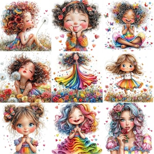 a group of girls with different hair styles