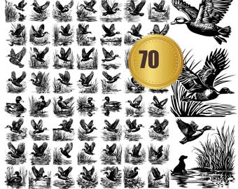 70 Stockente Ente svg, dxf, eps, ai, pdf, jpg png Jäger svg, dxf Dateien, Laser schneiden, Entenjagd Hund Clipart