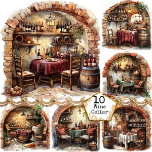 Winery Nook clipart JPEG digitale download geheugen boeken digitale planners JPEG Vintage Instant Download papier ambachten ongewenste dagboek scrapbooking