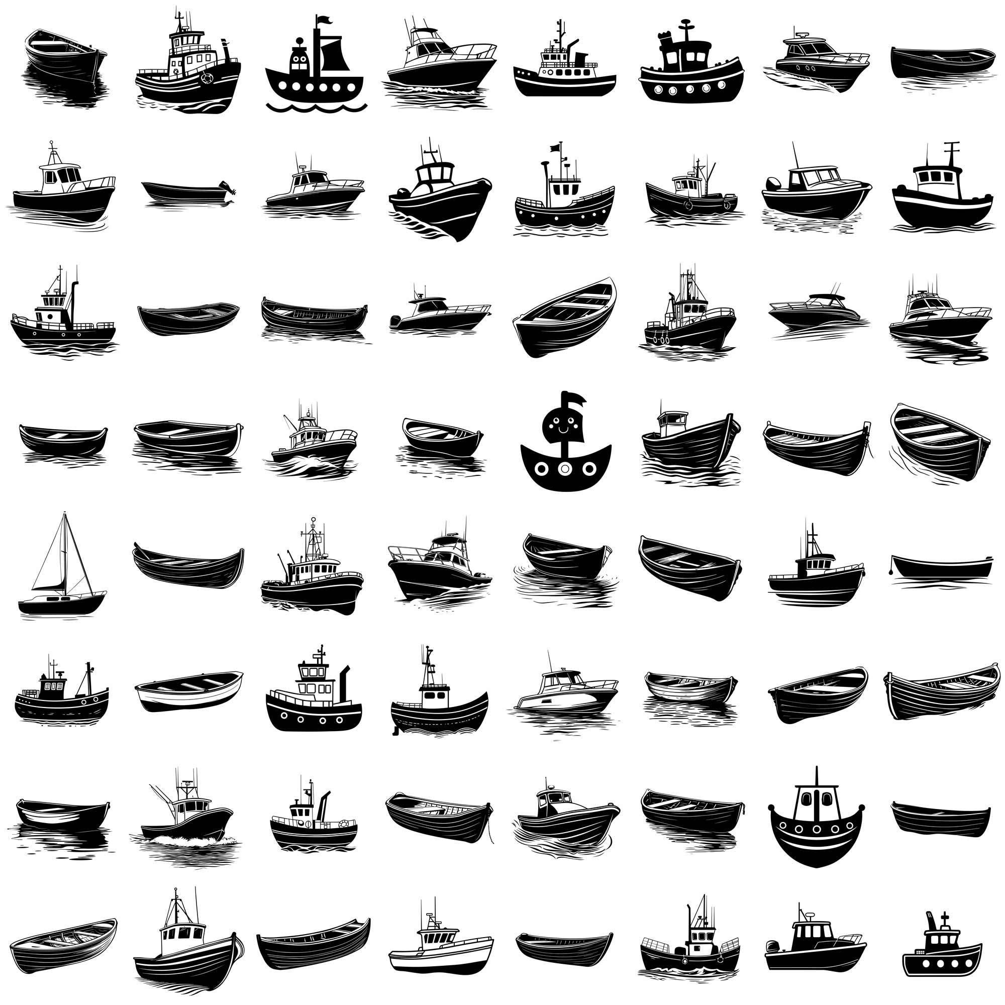 430 Boat Svg Bundle Ship Svg Bass Boat Svg Sailboat Svg Pontoon Boat ...