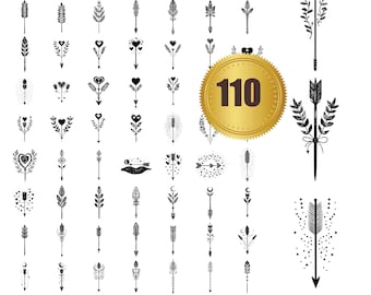 110 Arrow svg, dxf, eps, ai, pdf, jpg png Arrow circle Arrow monogram svg Tribal arrows svg Boho arrow clipart Arrows cut file Arrow cricut