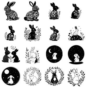 130 Whimsical Rabbit Eye Svg, Dxf, Eps, Ai, Pdf, Jpg, Png, Rabbit Dxf ...