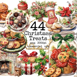 PNG Guloseimas De Natal Clipart Pacote Bolo PNG Chá Chaleira Torta Biscoito Visco Caixa De Biscoitos Vaso Elementos De Natal Lixo Diário Scrapbooking