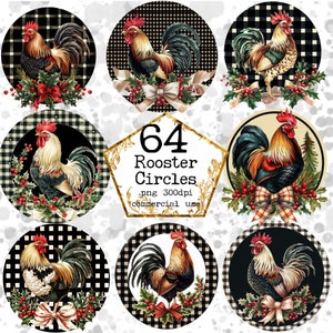 Watercolor rooster clipart, Farm animals Cockerel illustration Sublimation Design Instant Download Paper Crafts Junk Journal Scrapbooking