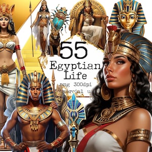PNG Egypt Clipart Bundle Cleopatra PNG Eye of Horus Ancient Egypt Clipart Paper Crafts Scrapbooking Junk Journal Digital Download