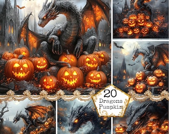 JPEG ハロウィン ドラゴン 水彩画 ファンタジー ドラゴン 魔法